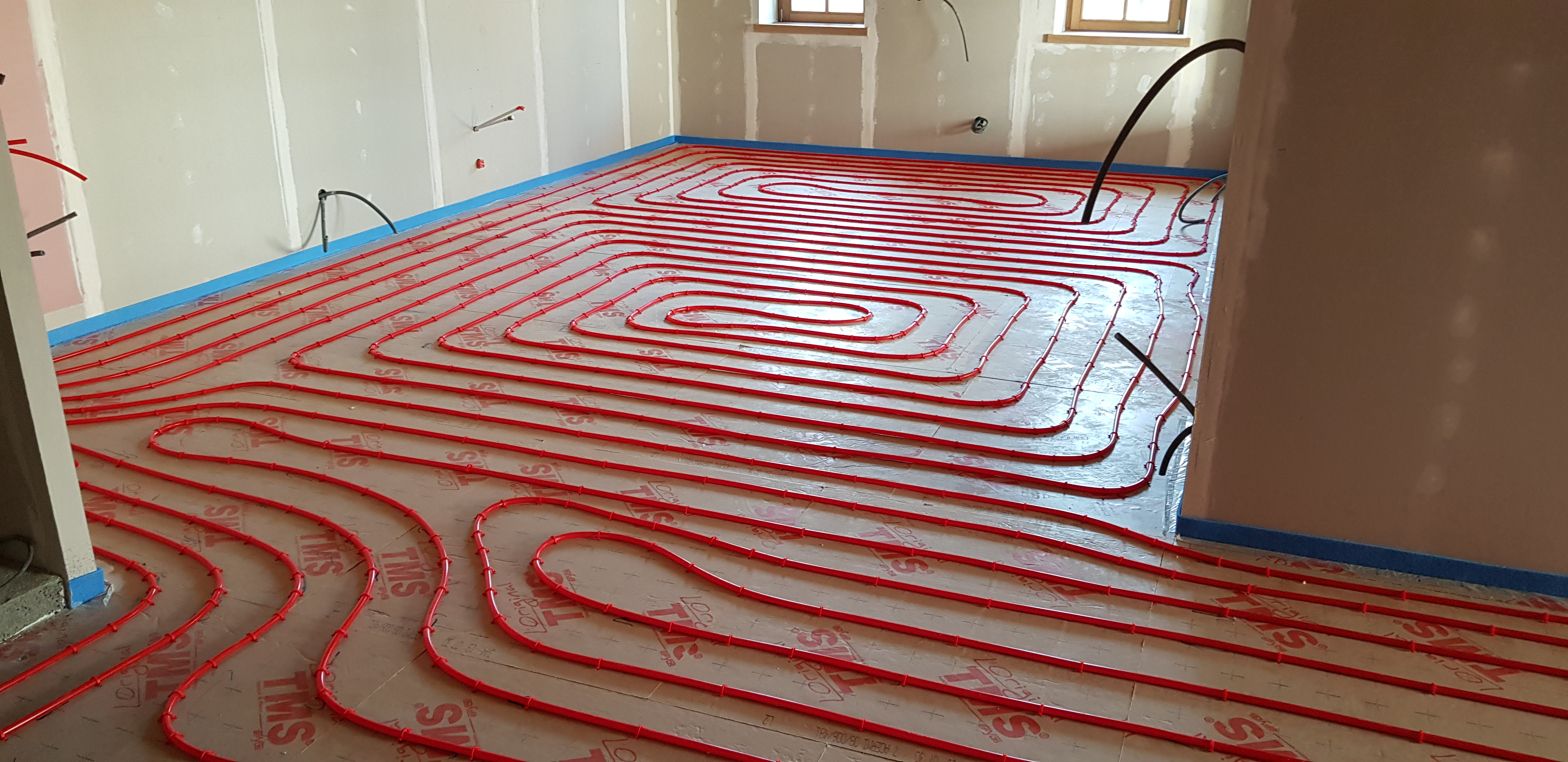 Plancher chauffant hydraulique — chantier ECEO 2020